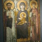 Богородица с младенцем и предстоящими. Икона VI века