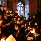 Студенты поют в кафедральном соборе г. Выксы