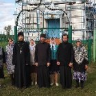 Участники встречи памяти иером. Петра (Эрзина) 30.08.2019 г около Успенского храма 