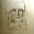 Карандашный портрет патриарха Тихона